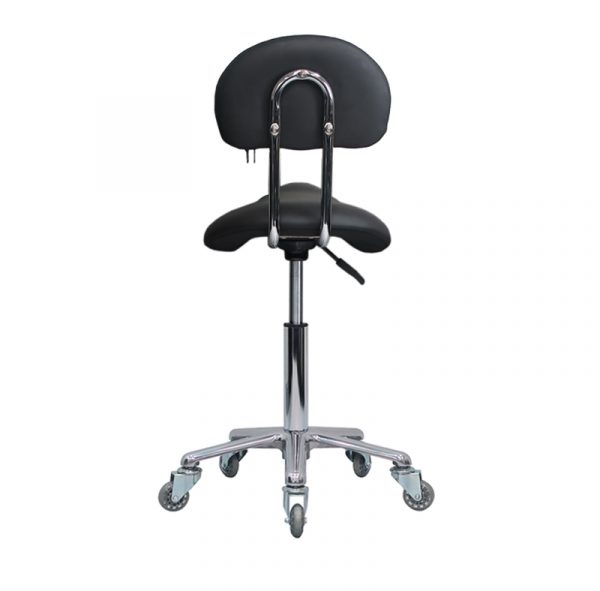 Saddle Stool Black with back 07015SANB - Image 4
