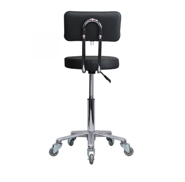 black round stool with back